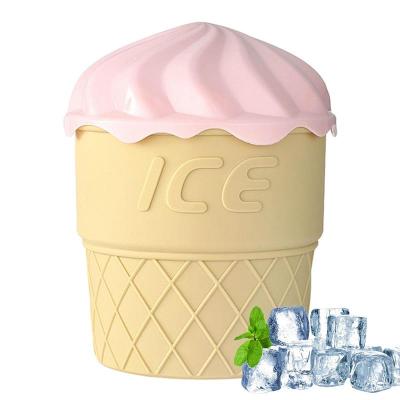แม่พิมพ์ซิลิโคนทำไอศครีมกระบอกกลมแม่พิมพ์ทำน้ำแข็ง2ใน1ถ้วยถังน้ำแข็งสำหรับห้องครัววิสกี้