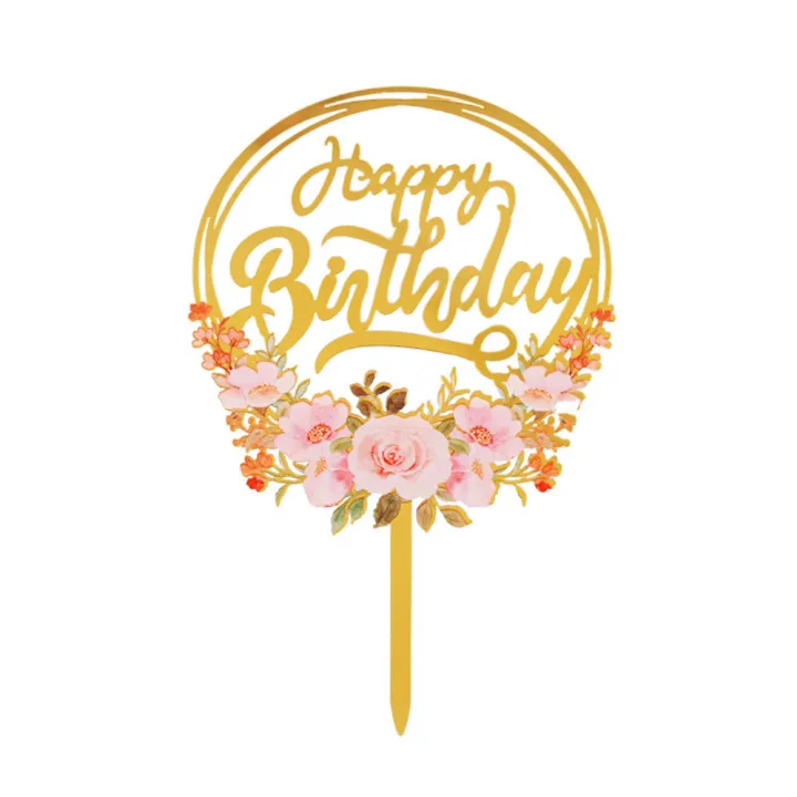 decorating-tools-for-special-occasions-cake-topper-flowers-acrylic-cake-decoration-tools-anniversary-party-supplies-happy-birthday-cake-topper