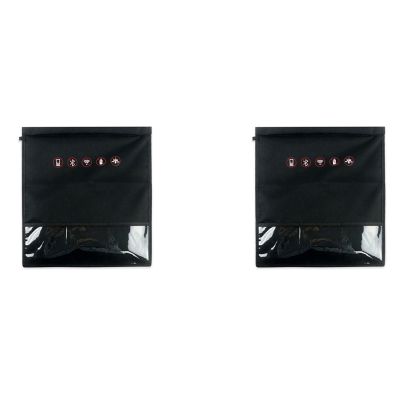 2X Signal Blocker Faraday Bag Signal Blocking Bag RFID Shielding Bag Shielding Pouch for Wallet Case ID Card/Car Key
