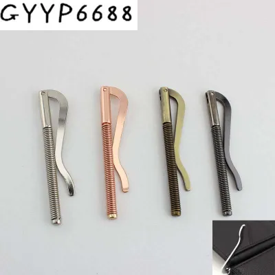 60pcs 5colors 75mm 80mm 85mm 90mm High quality Fashion leather wallet clip handmade wallet metalware money holder clip rose gold