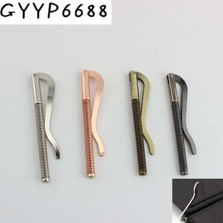 60pcs-5colors-75mm-80mm-85mm-90mm-high-quality-fashion-leather-wallet-clip-handmade-wallet-metalware-money-holder-clip-rose-gold