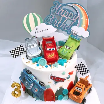 Disney Pixar Cars Lightning McQueen 3 Edible Birthday Cake Topper