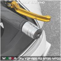 Hooga แฮนด์ Hir Untuk YAMAHA YZF-R3 YZF R3 MT-03 R25 MT-25 2015-2023อลูมิเนียม Stang Bar Berhir Slider M6 Keseimbangan Bagian