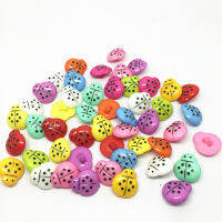 1000pcs Assorted Cute LadybugLadybird Shaped Buttons Plastic Cartoon Shank Button For Sewing Jewelry Making 13*14mmpc