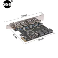 【support】 yiyin2068 USB 4พอร์ต3.0 PCIe ขยายตัว PCI Express PCIe อะแดปเตอร์ฮับ USB SSU U3V04S USB 3.0ตัวควบคุมการประมวลผลความเร็วสูง