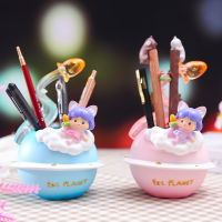 Creative Dog Girl Universe Pencil Vase Decoration Office Desk Surface Panel Storage Box Girl Birthday Resin Gift Wholesale