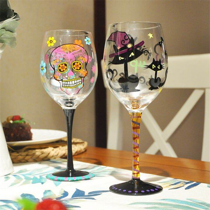 cw-europe-hand-painted-wine-glass-cup-capacity-goblet-personality-birthday-gifts-bar-party-drink-ware