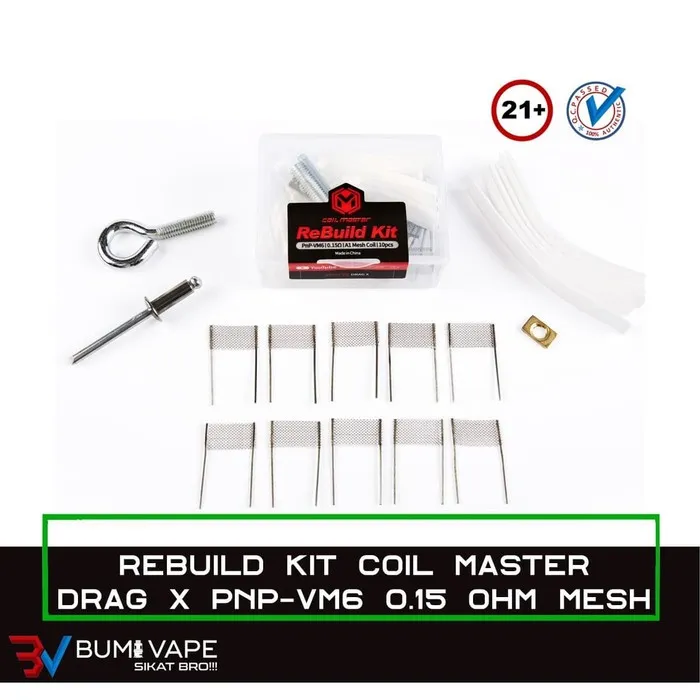 RBK DRAG X AUTHENTIC 0.15 Mesh Rebuild Kit Coil Master Original