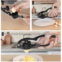 Garlic Press Stainless Steel Garlic Cutter Garlic Press Garlic Rocker with Non- Handle for Ginger Garlic