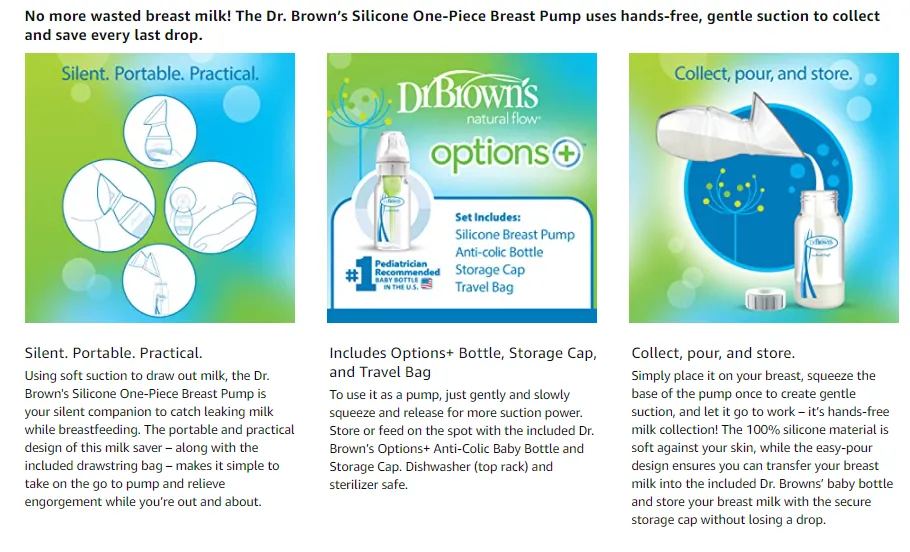 Dr. Browns One-Piece Breast Pump 