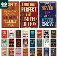 2023 Quote Metal Sign Plaque Metal Vintage Tin Sign Home Decor Decorative Metal Poster Wall Decor(only one size: 20cmX30cm)(Contact seller, free custom pattern)