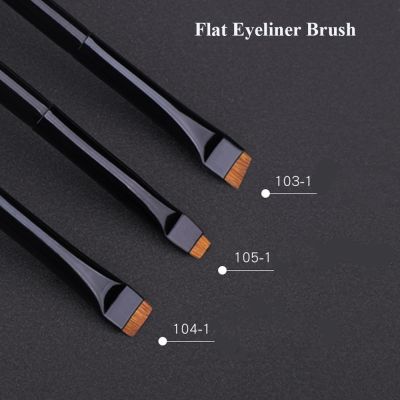 Professional Eyeliner Brush High Quality Black Flat Eyebrow Application Lip Tools Cosmetic Makeup Instruments Supplies Kit 2/3pc Makeup Brushes Sets