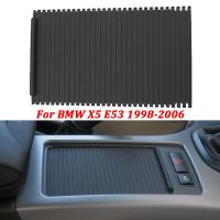 สำหรับ BMW X5 E53 1998-2006รถคอนโซลกลางบานเลื่อนบานประตูหน้าต่างที่วางแก้วลูกกลิ้งตาบอดปกเปลี่ยนรถอุปกรณ์ตกแต่งภายใน