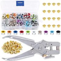 400Pcs 3/16 Inch Metal Grommets Kit 1Pcs Eyelet Hole Punch Pliers Metal Eyelets Kits Shoe Eyelets Grommet Sets  Pliers