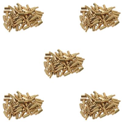 250 Pcs M3 Male x M3 Female 11mm Length Brass Screw Thread PCB Stand-Off Spacers