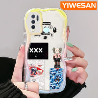 YIWESAN เคสสำหรับ VIVO Y30 Y30i Y50เคสแนวโน้มแฟชั่นลายกราฟฟิตีแนวสตรีทหุ่นยนต์สุดเท่กรอบขอบโค้งใสเนื้อครีมฝาครอบป้องกันเคสมือถือ