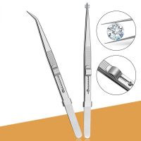 ◊☫ Multi-function High Quality Professional Stainless Steel Tweezers with Buckle for Diamond Gem Jewelry Making Precision Tools