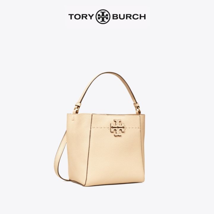 Authentic] Tory Burch MCGRAW Small Leather Bucket Bag 74956 | Lazada