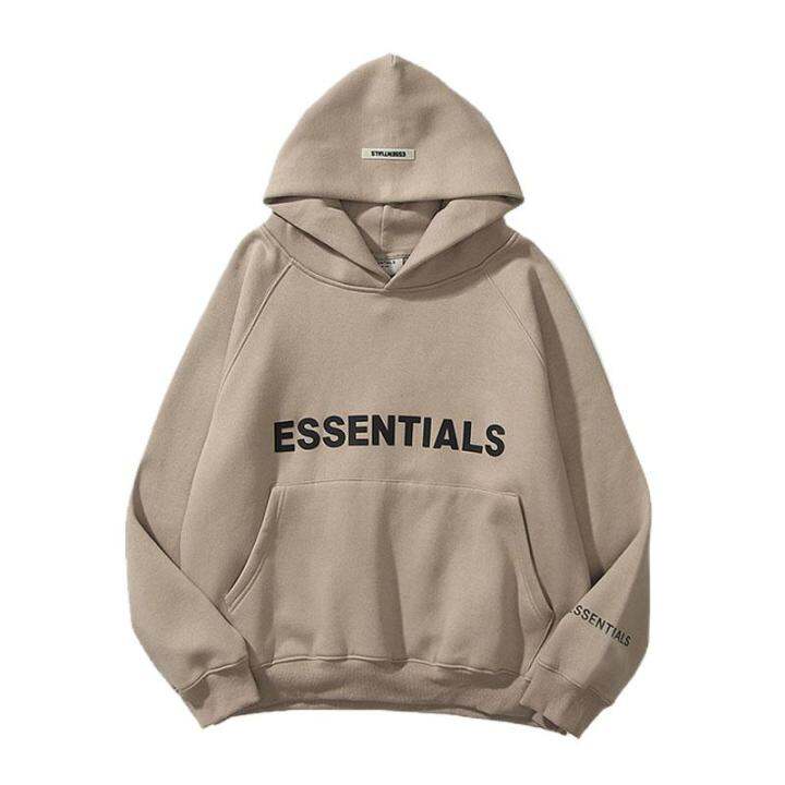 ESSENTIALS Hoodies Men Reflective Hoodies Printed Fleece Lettering ...