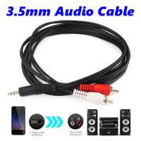 1M 3.5mm Audio Line Cable Stereo Jack Male to 2 RCA Male Aux Cable For PC MP3 DVD TV VCR Speakers Laptop Video Audio Cable Cord