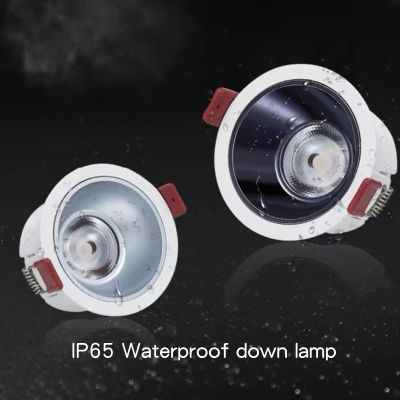 (Ip65) ดาวน์ไลท์กันน้ำใช้ได้กับห้องน้ำห้องนั่งเล่นและห้องนอนโคมไฟเพดานฝังตัว7W-30W AC ~ 110V-220V