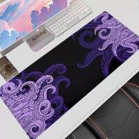 สีม่วง Mat Mousepad เกมคอนโซล Office Mat Mousepad เกมปลาหมึก อุปกรณ์เสริม Table Mat Art Keyboard Mat 100x50 บริษัท Mausepad