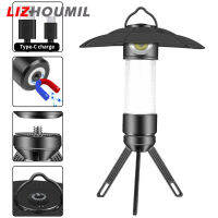 LIZHOUMIL ไฟ Led แคมป์ชนิด C กลางแจ้งแบบพกพา1.5W โคมไฟเต็นท์อเนกประสงค์ชาร์จ Usb ชนิด C พร้อมตะขอแม่เหล็ก