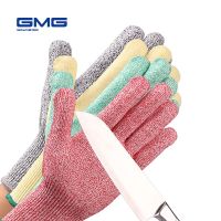 Fishing Anti Cut Gloves GMG Non-slip HPPE EN388 ANSI Anti-cut Level 5 Safety Work Gloves Cut Resistant Gloves For Kitchen Garden Colanders Food Strain