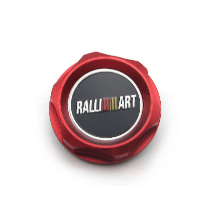 ralliart-racingฝาปิดน้ำมันเครื่องฝาปิดช่องเติมน้ำมันเชื้อเพลิงสำหรับmitsubishi-ht6315-สีแดง