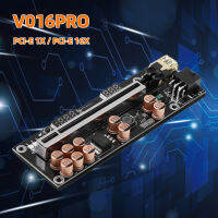 V016PRO PCI-E Riser การ์ดความเร็วสูงป้องกันการรบกวนแรงดันไฟฟ้าอุณหภูมิจอแสดงผล LED Marquee ไฟ PCI 1X 16X การ์ด Extension สายเคเบิลอะแดปเตอร์สำหรับ Mining Compact PCI-E Expansion