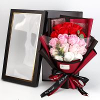 【LZ】◎  Rosas preservadas em caixa de presente Flor artificial Decoração de casamento Namorada Dia das Mães Luxo 2023