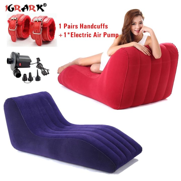 Modern Foldable Sex Furniture Inflatable Air Sofa Love Chair Sex Toys For Couples Adults Beach 7284