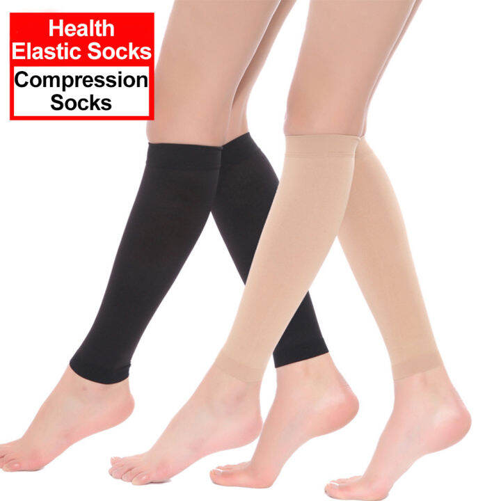 BC 1 Pair 2332mmhg Sports Calf Compression Socks Knee High Support Stockings Open Toe For