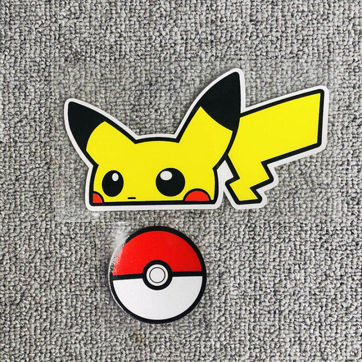 Reflective Pikachu Bumper Stickers Car Window Stickers Dark Version Pikachu Car Stickers 8046