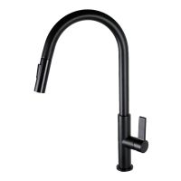 Kitchen Sink Faucet Rotatable with 2 Modes Pull Down Sprayer,Single Handle Copper Kitchen Mixer Taps for Bar Home