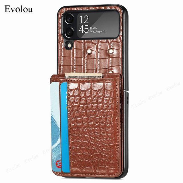luxury-crocodile-pattern-leather-phone-case-for-samsung-z-flip-4-5g-anti-theft-wallet-card-slot-stand-holder-cover-for-sm-f721b