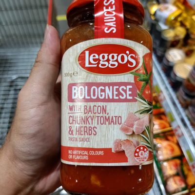 อาหารนำเข้า🌀 Leggokos Bologon Sauce Bacon Lecco Bolocnese &amp; Bacon 500g
