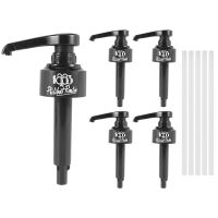 5 Pack Coffee Dispenser Syrup Pump Black Liquid Dispenser for Syrup Snow Cones Flavorings &amp; More