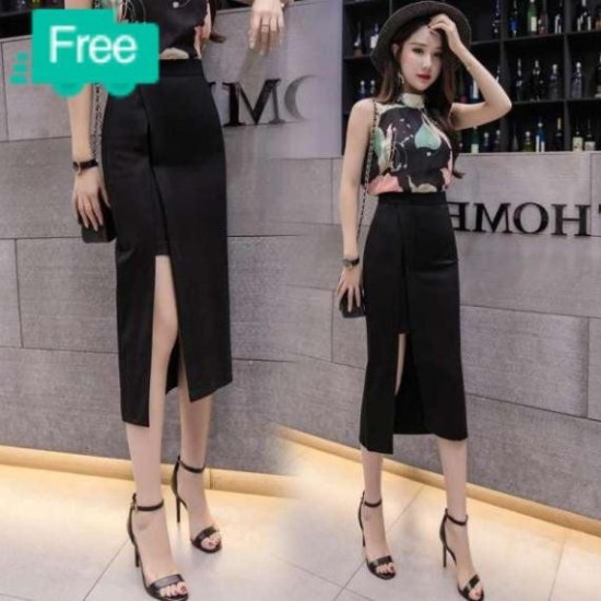 Chân váy xẻ trước công sở - ĐEN Hà Nội