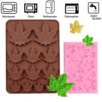 Maple Leaf Silicone Mold Autumn Fall Leaves Resin Fondant Mould Chocolate Cupcake Cake Topper Decorating Tool Hemp Thanksgiving Bread Cake  Cookie Acc