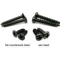 100pcs M1 M1.2 M1.4 M1.7 M2 M2.6 M3 M3.5 Black Steel Mini Micro Phillips Flat Countersunk Round Pan Head Self tapping Wood Screw