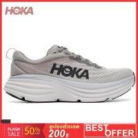 Hoka Bondi 8 4E X-Wide Shark Grey Black Men Road Running Marathon 1127955-SHMS รองเท้าวิ่งพื้นโฟมที่นุ่มกว่า น้ำหนักเบากว่า ใส่สบาย