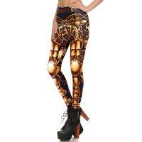 【VV】 [You  39;re Secret] New Leggings Steampunk Women  39;s Metal Digital Printes Leggins