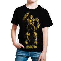 Transformers Bumblebee Print Childrens T-Shirt Summer Short Sleeve Cool Boys Shirt 3-13 Years Old Baby Birthday Gift