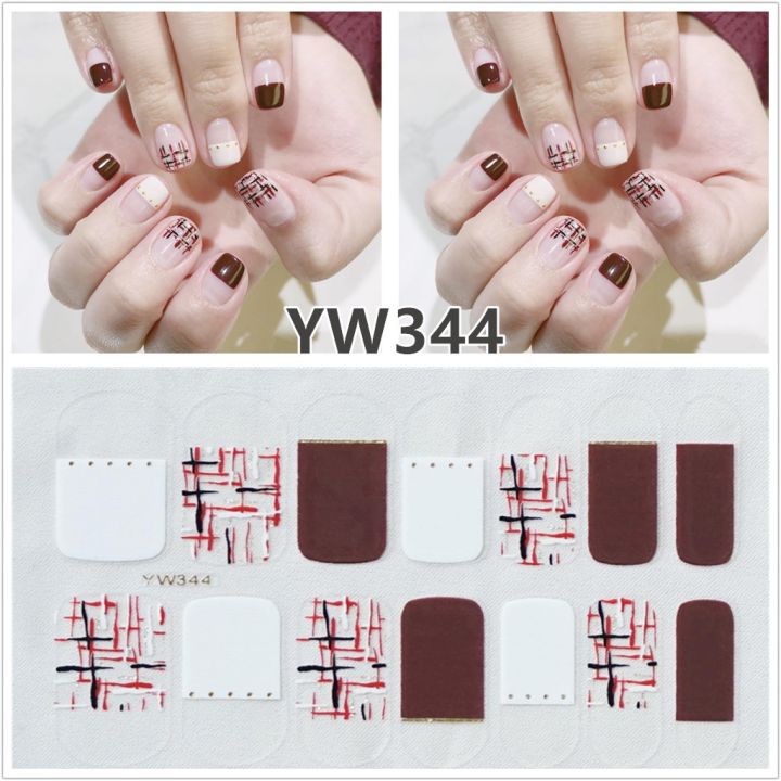 3d-nail-sticker-hyuna-flower-fruit-cartoon-plaid-gold-foil-imitation-diamond-diy-nail-art-waterproof-manicure