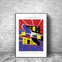 Tate Modern Switch House Illustrated Art Prints-โปสเตอร์ผ้าใบตกแต่งลอนดอนสำหรับคนรักศิลปะ