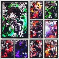 ✔ อะนิเมะ My Hero Academia โปสเตอร์ Midoriya Izuku Friends รายการทีวีตกแต่ง Wall Art หน้าแรกห้องนั่งเล่นโซฟา Kawaii ตกแต่งห้องผ้าใบ