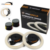 Procircle Wood Gymnastic Rings 252832 mm Gym Rings with Adjustable Long Buckles Straps Workout For Adult Kids Home Gym Fitness