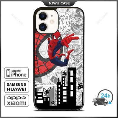 Spidereman Comic Cartoon Phone Case for iPhone 14 Pro Max / iPhone 13 Pro Max / iPhone 12 Pro Max / XS Max / Samsung Galaxy Note 10 Plus / S22 Ultra / S21 Plus Anti-fall Protective Case Cover