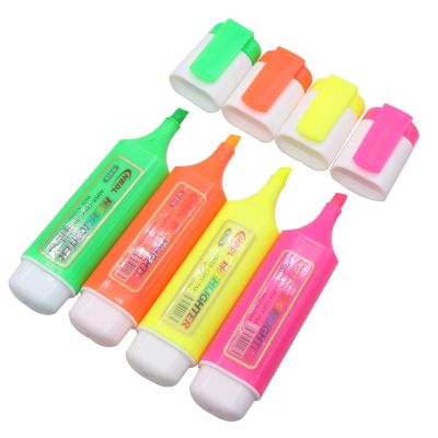 Marker pen Creative Morning Cartoon Cute Ninja Rabbit Mini 4 Sticks Fluorescent Pen Color drawing pen Stationary set